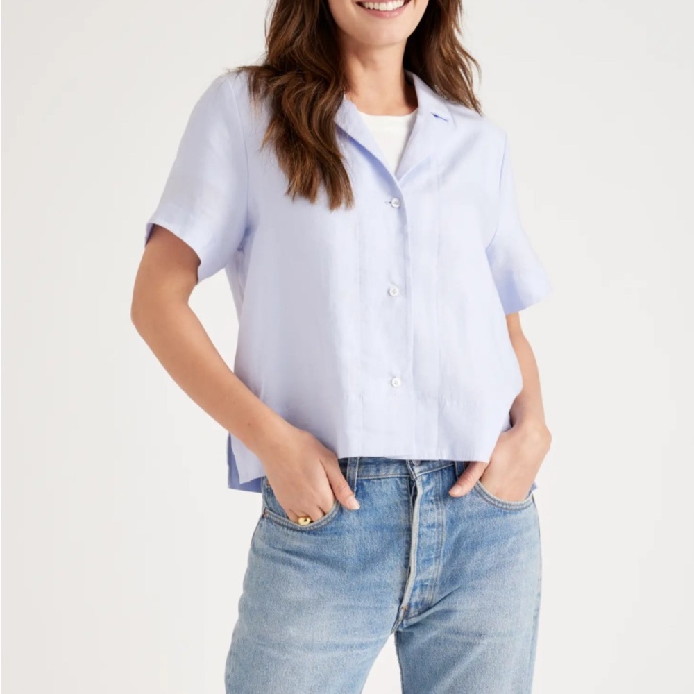 Quince European Linen Shirt - Light Blue - XL